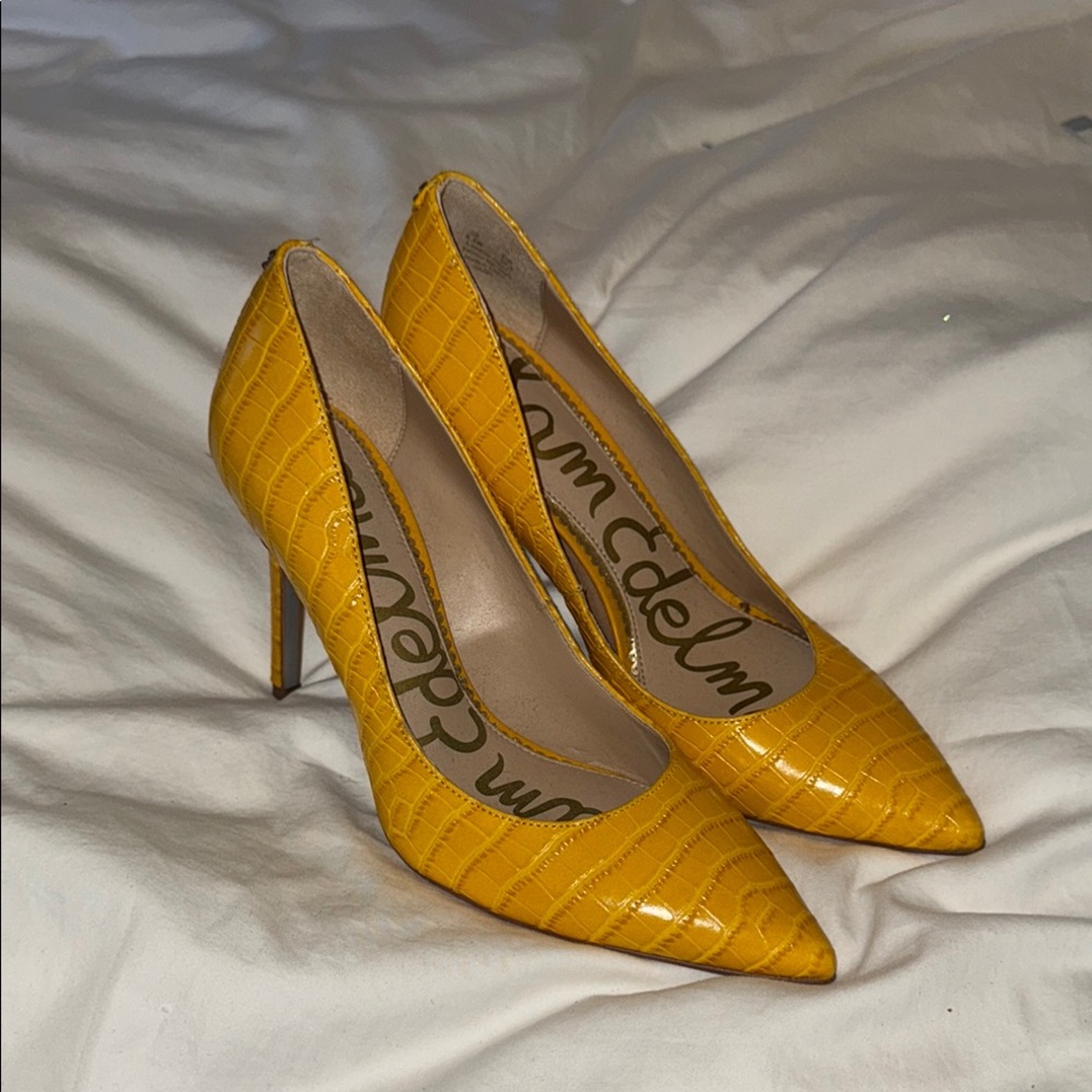 Sam Edelman Yellow Stiletto Heels